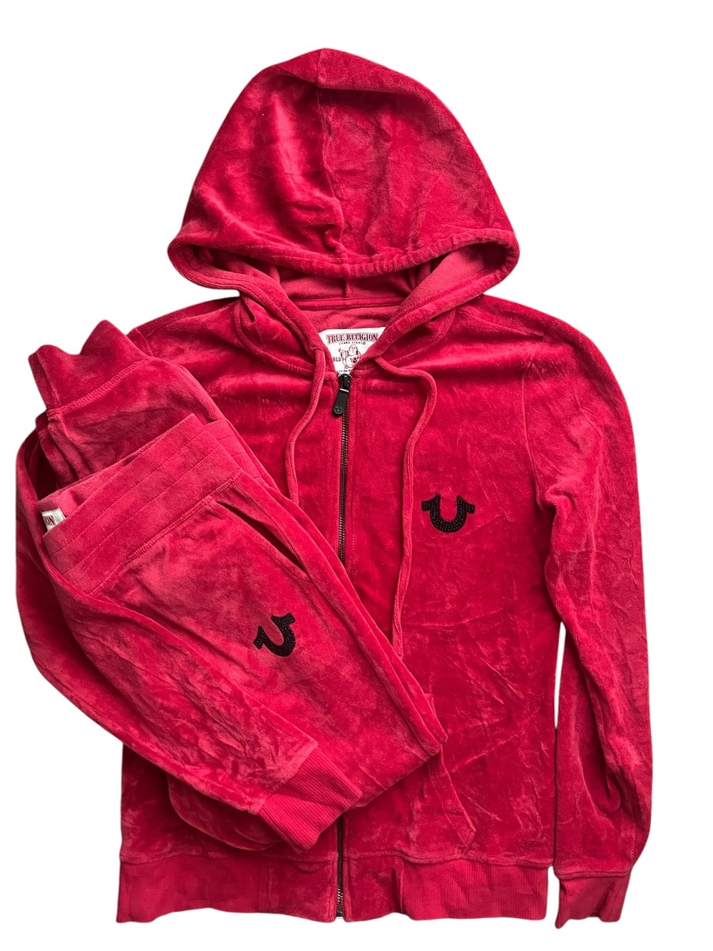 True Religion Red  Velour Track Suit